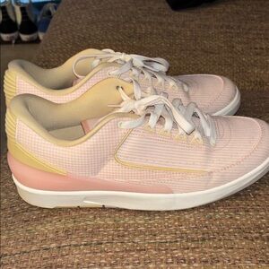 Stylish Pink and Yellow Jordon 2 retro size 10